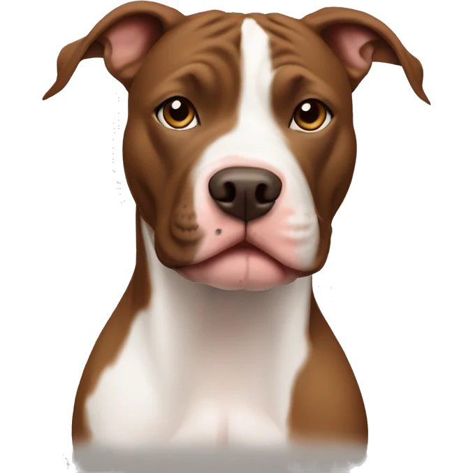 brown and white pit bull  emoji