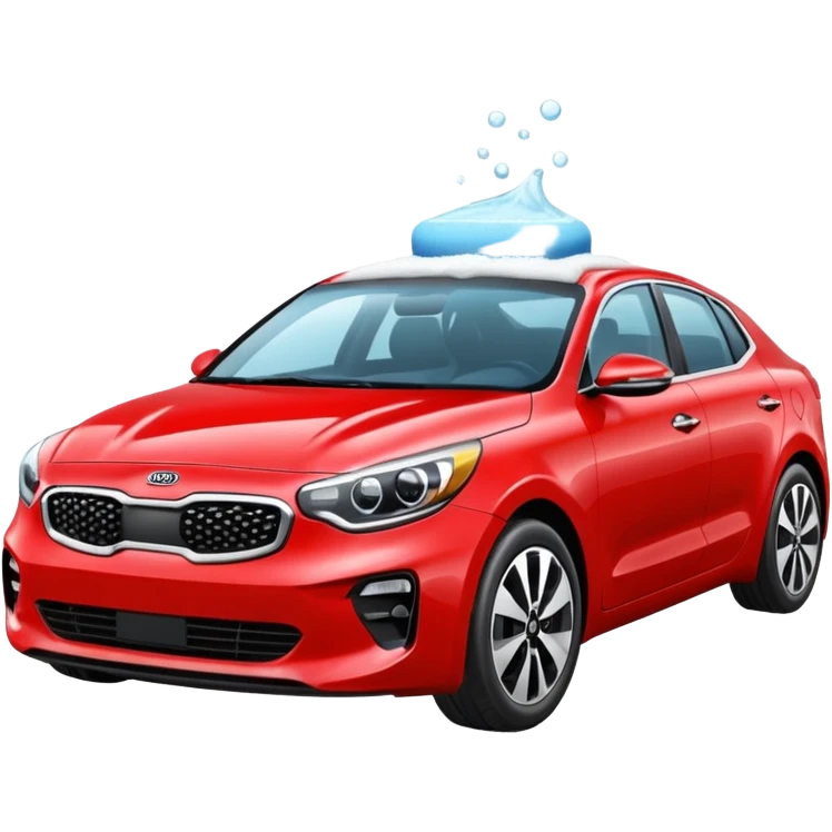 red kia car wash shop emoji