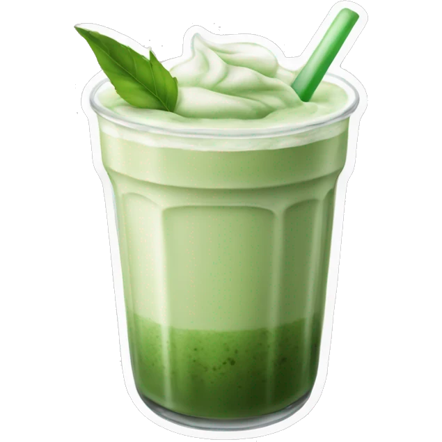Iced matcha latte ohne Sahne und ohne Gesicht  emoji