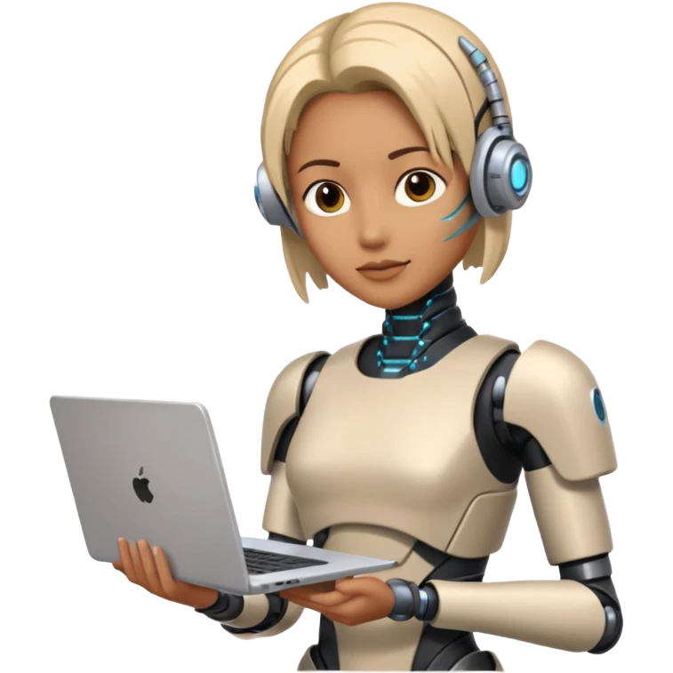 cyber punk holding laptop emoji