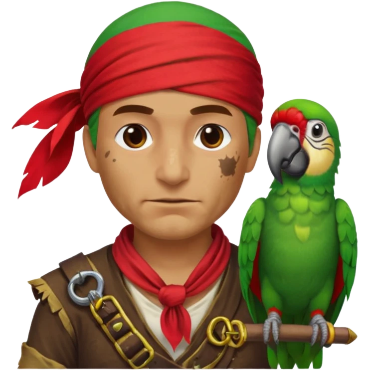 pirate and parrot emoji