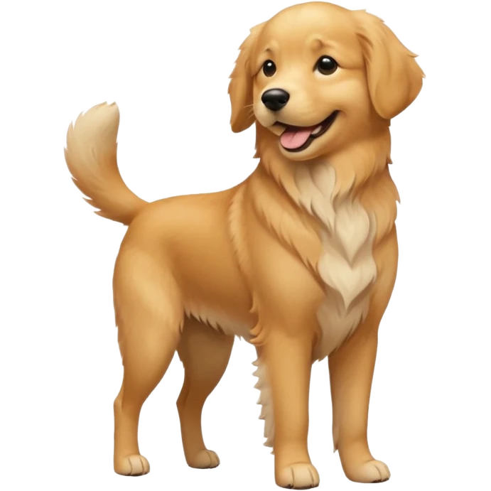 A dog standing on two legs and saluting  emoji