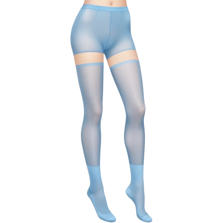 Light blue sheer tights emoji