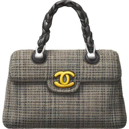 Tweed chanel bag emoji