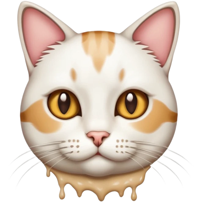 A cat w we aring a white top with poo on it emoji