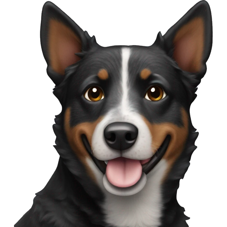 Black Australian cattle dog emoji