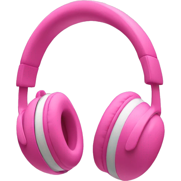 Apple headphones pink emoji