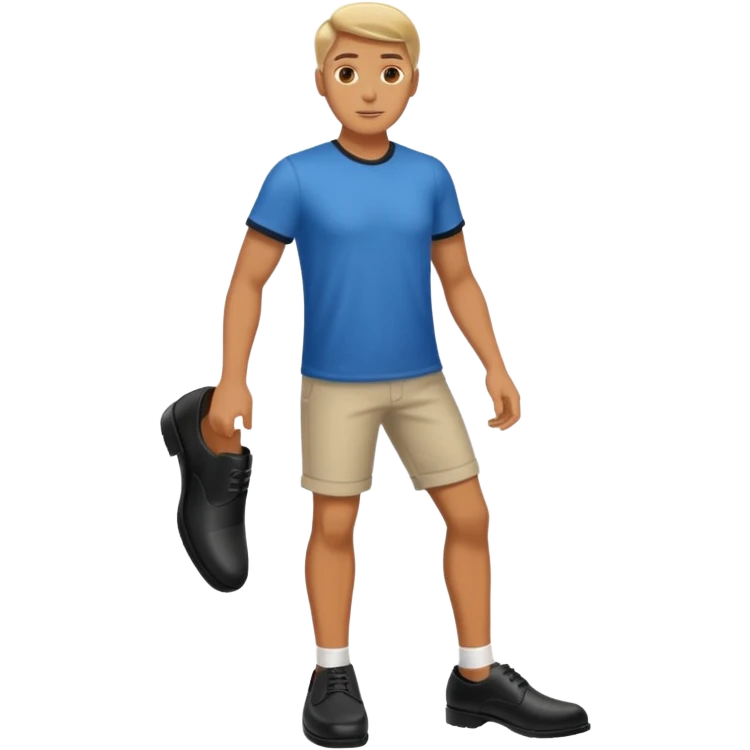 man shoe black emoji