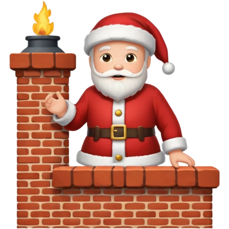 Santa on a chimney emoji