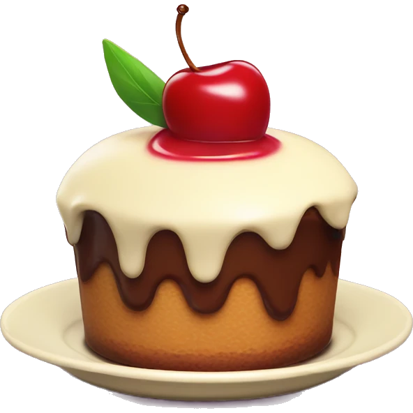 pudding and cherry on top emoji