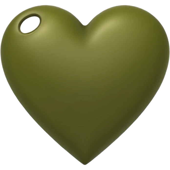 Olive green heart emoji