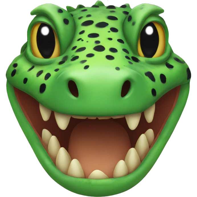 Green Gila Monster Face Big Chin emoji