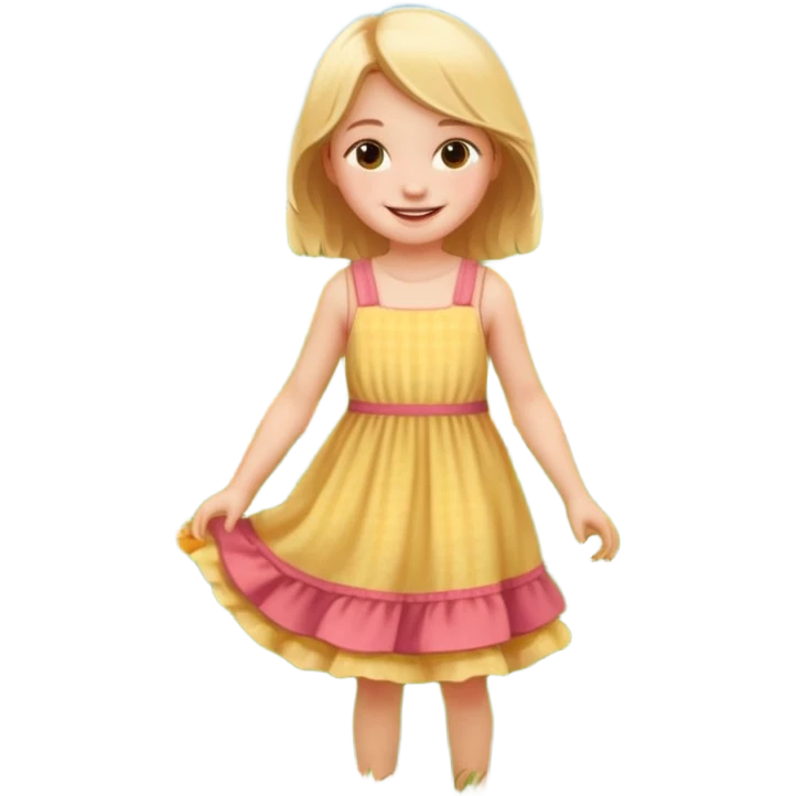 Little girl frolicking in a field emoji