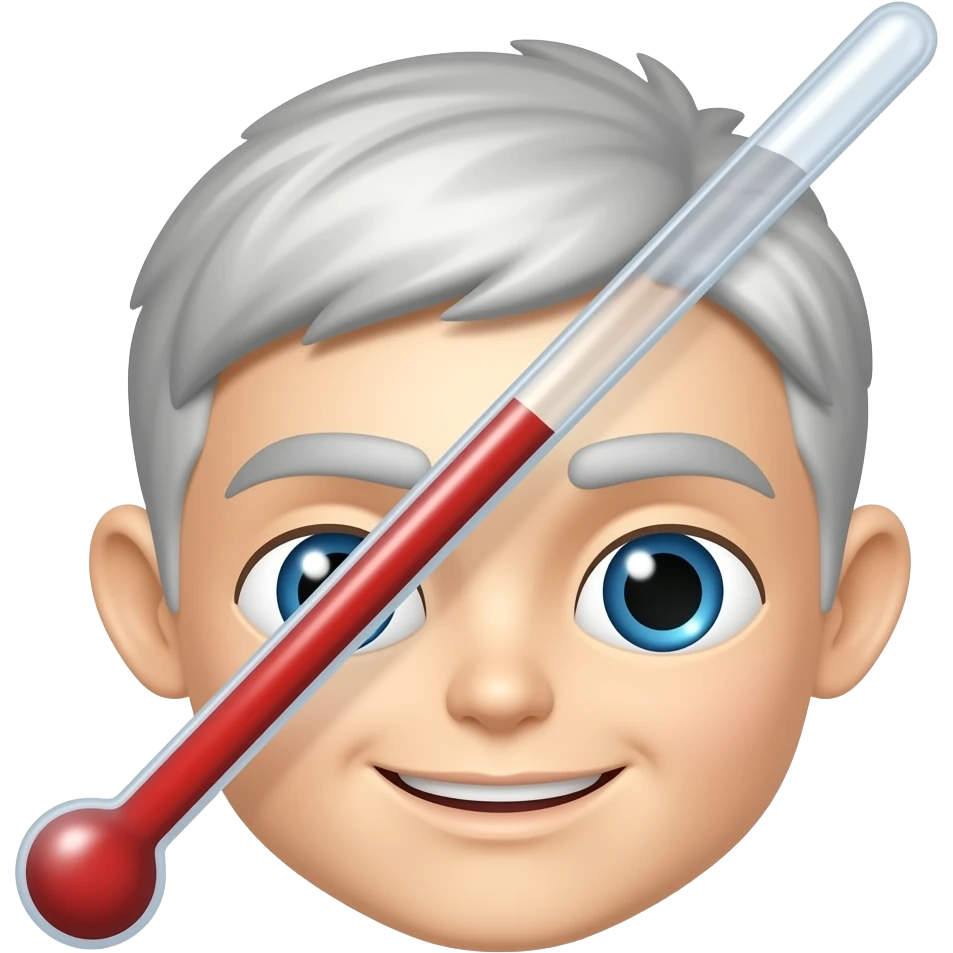 Forehead touch thermometer emoji