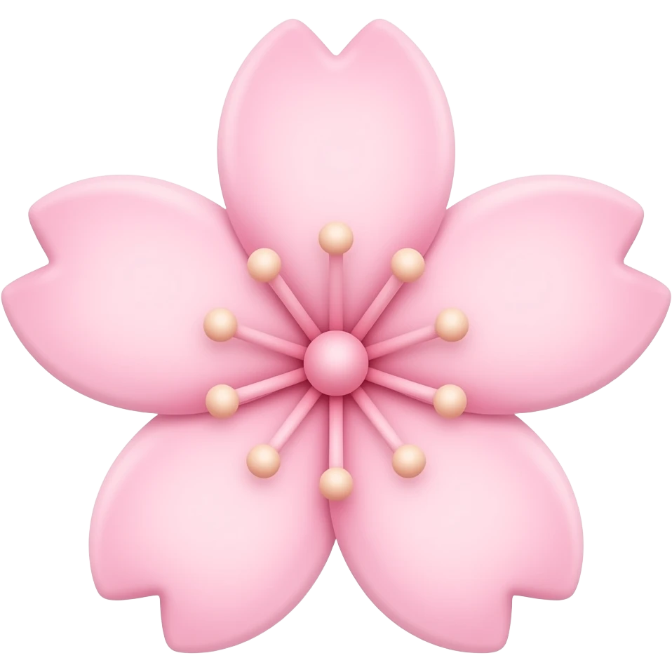 Pastel Sakura pink aesthetic deco emoji