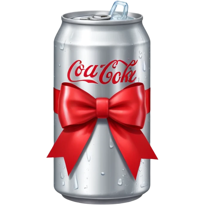 Diet coke coca cola with bow emoji