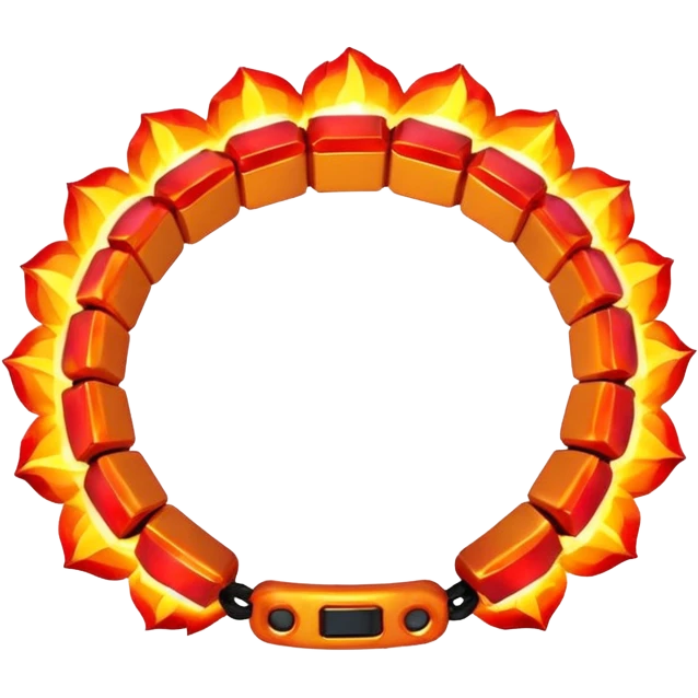 low poly fire bracelet gems emoji
