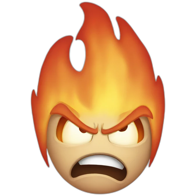 Angry flame emoji