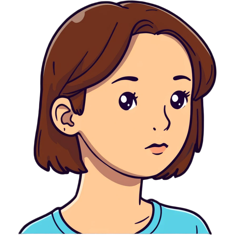 Girl with acne and brown hair and is beautiful  emoji