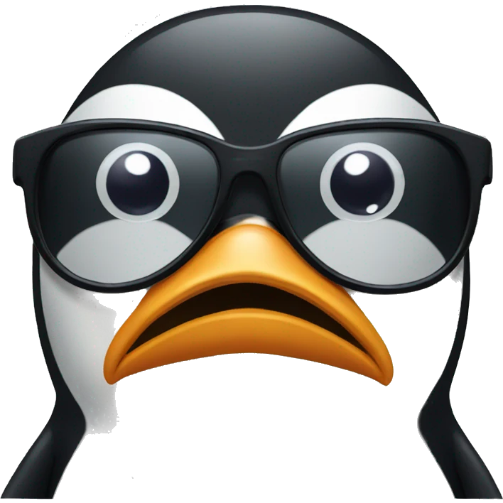 penguin with sunglasses  emoji