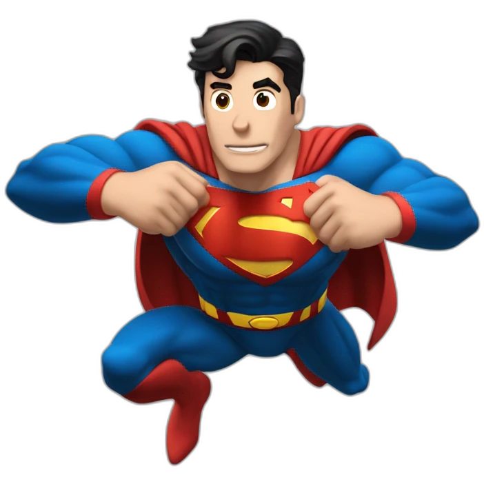 superman haciendo un corazón con las manos emoji