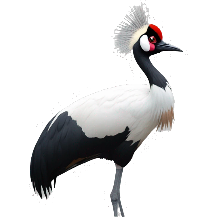 Black crowned crane emoji