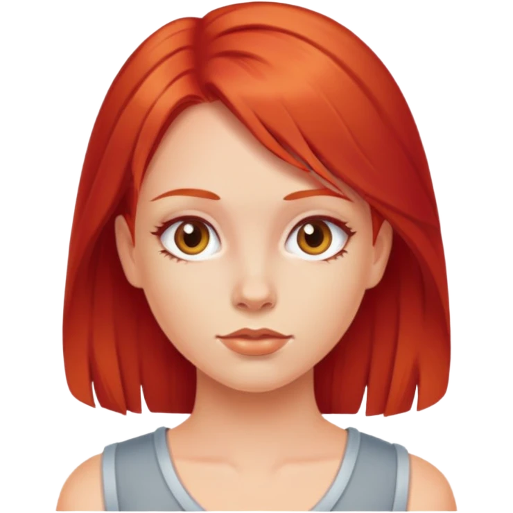 y2k style girl with red hair emoji