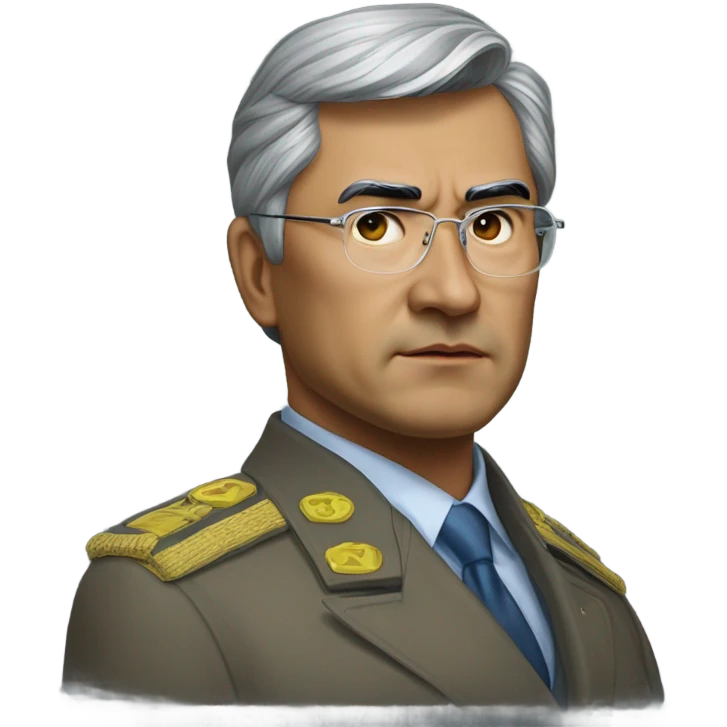 Kassym-Jomart Tokayev photorealistic serious emoji