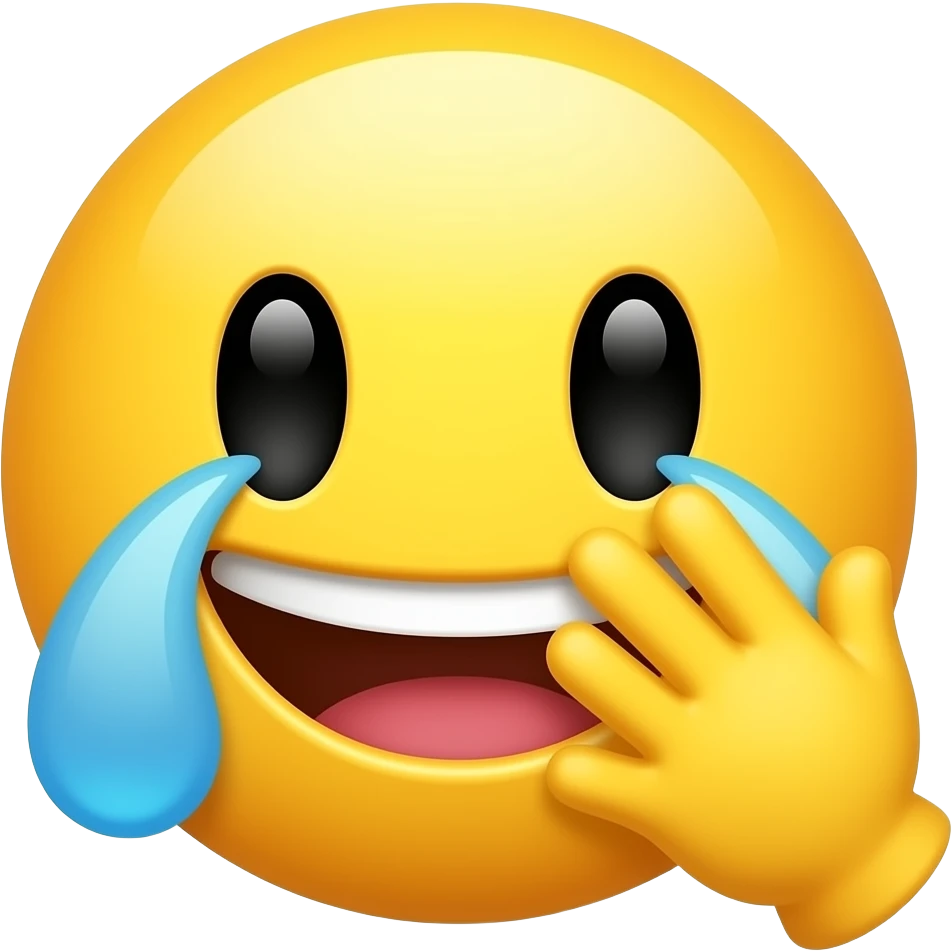 Face holding back tears yellow smiely emoji