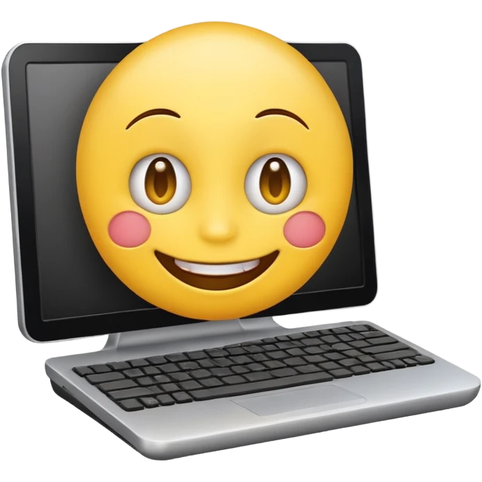 funny emoji with computer emoji