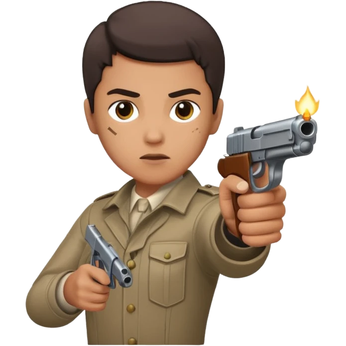 un personne qui tire avec un pistolet  emoji