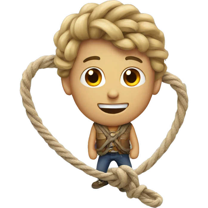 Dude with a rope emoji