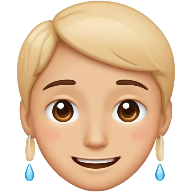 لبخند همراه با گریه emoji