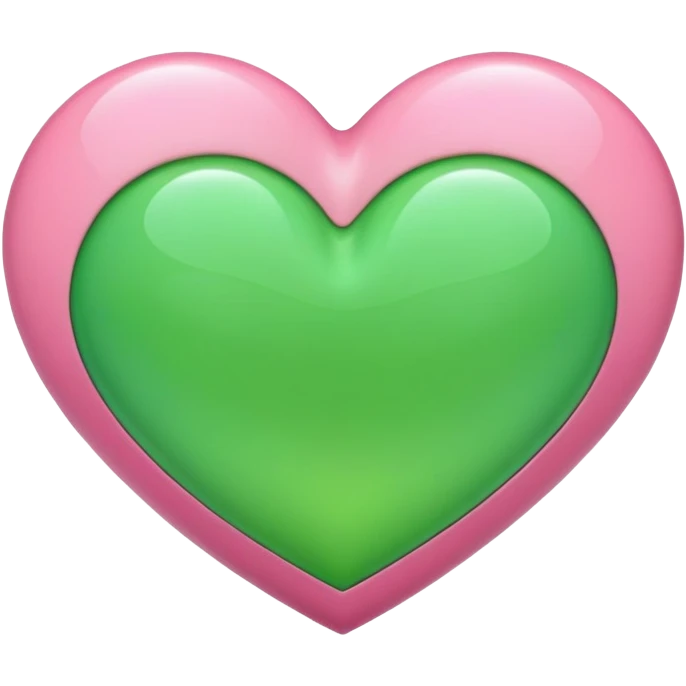 A oink and green heart emoji