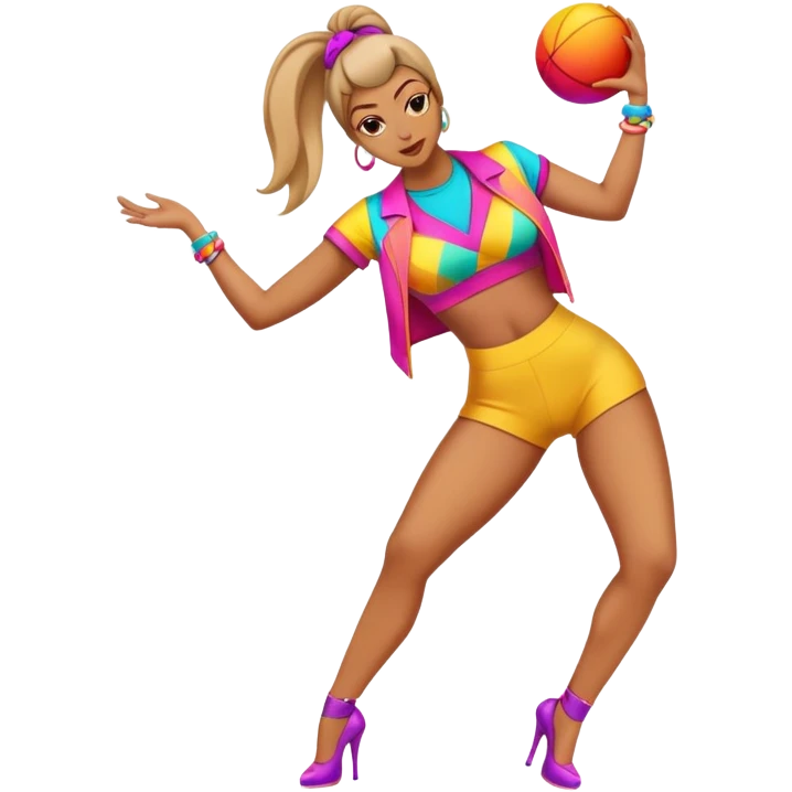 A woman twerking  emoji