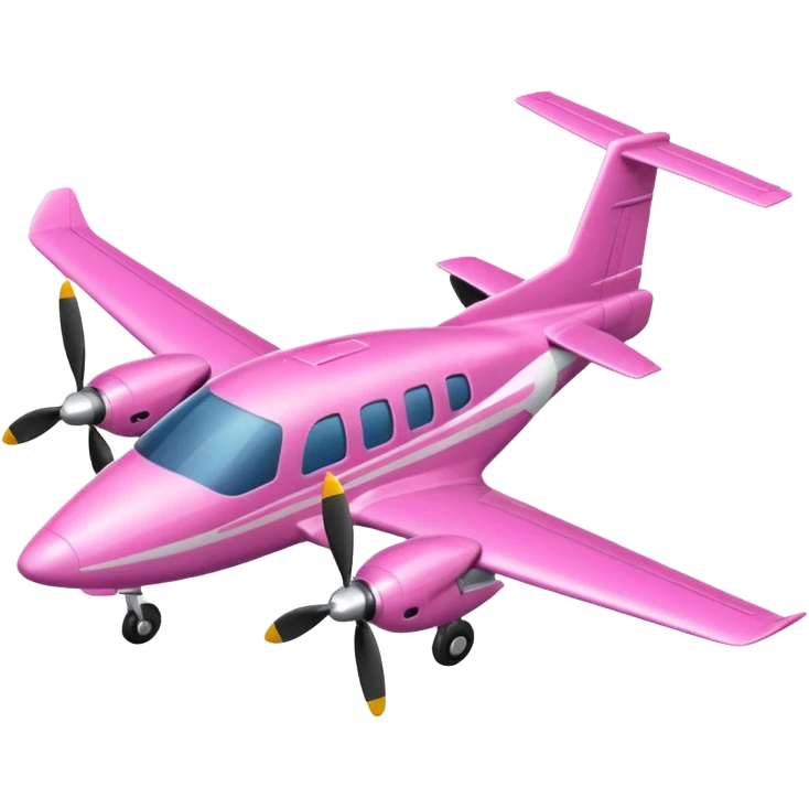 simple tiny pink turboprop aircraft emoji