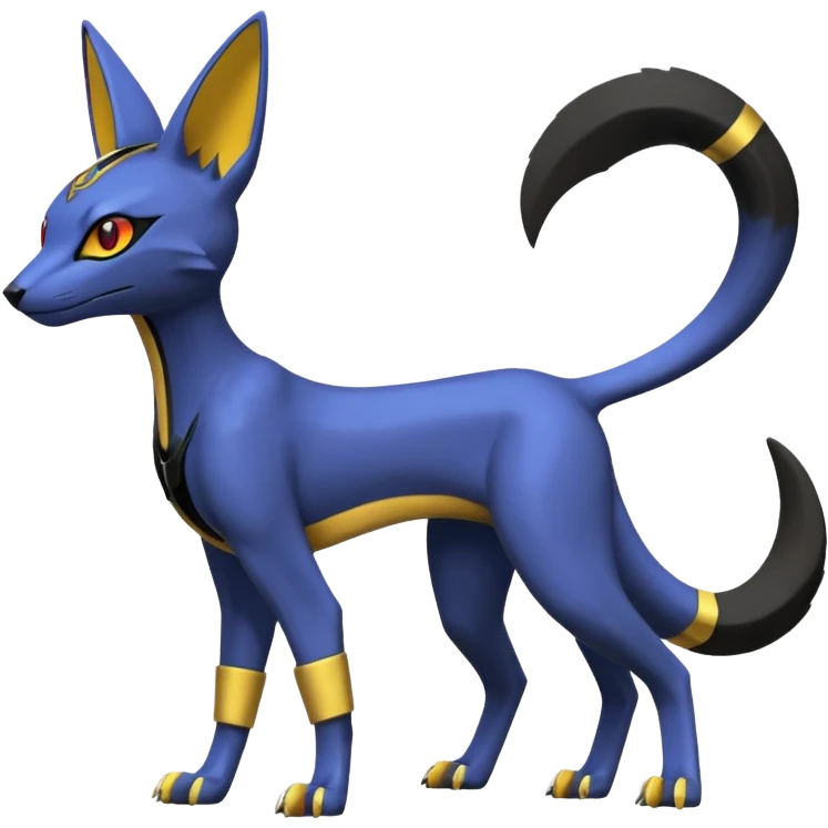 Heliolisk-Bastet-Lombax-Sergal-Umbreon-Cyclizar-Genesect-Pokémon, full body emoji