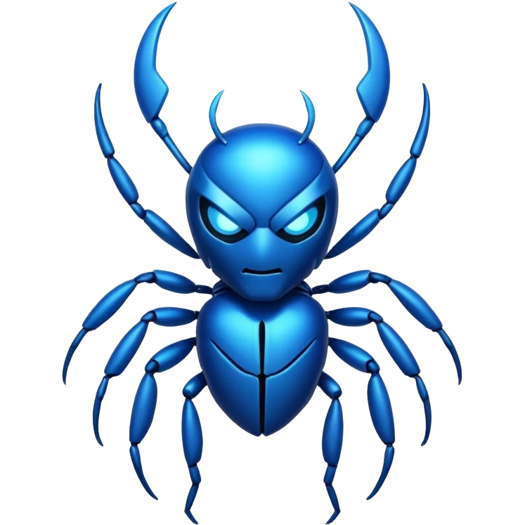 blue beetle that is blue-colored emoji