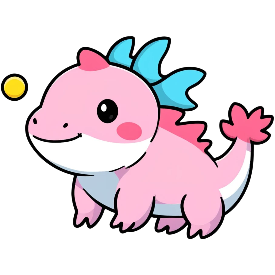 Rainbow axolotl emoji
