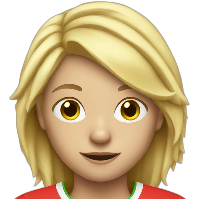 Blonde soccer player emoji