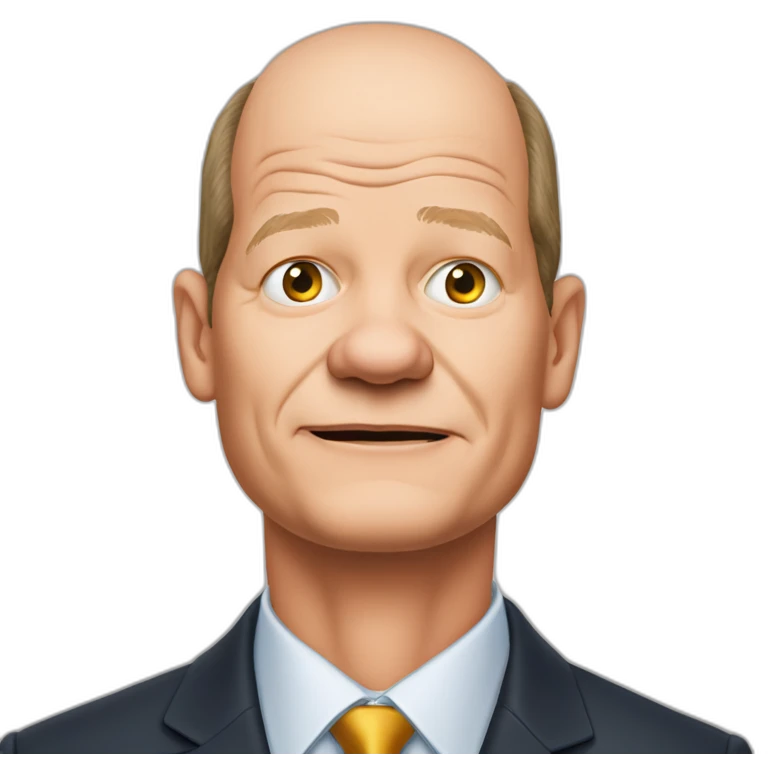 Olaf Scholz mit augenklappe emoji