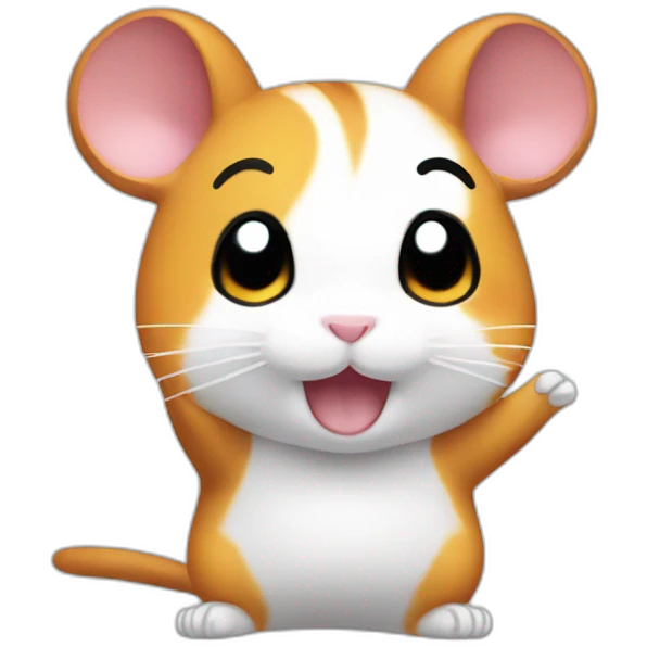 hamtaro waving emoji