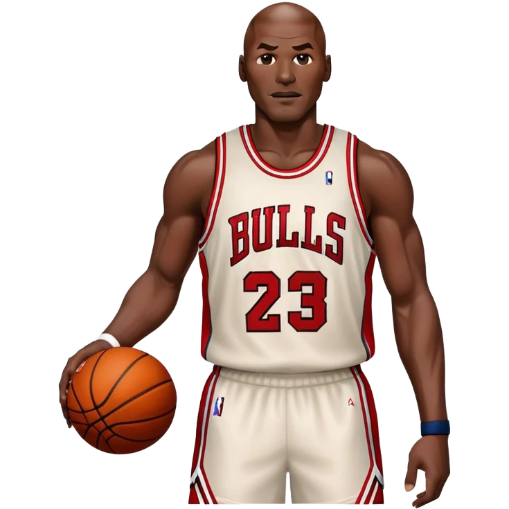 Michael Jordan basketball star half body portrait emoji