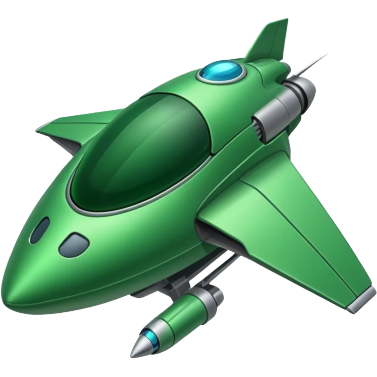 green spacecraft emoji