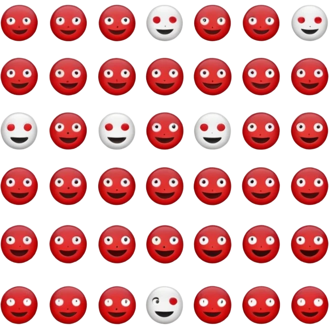 Нужно создать эмоджи пак для фрилансера в цветовой гамме красный, белый и марсала (бардово-фиолетовый). Чтобы все эмодзи были в одном стиле emoji