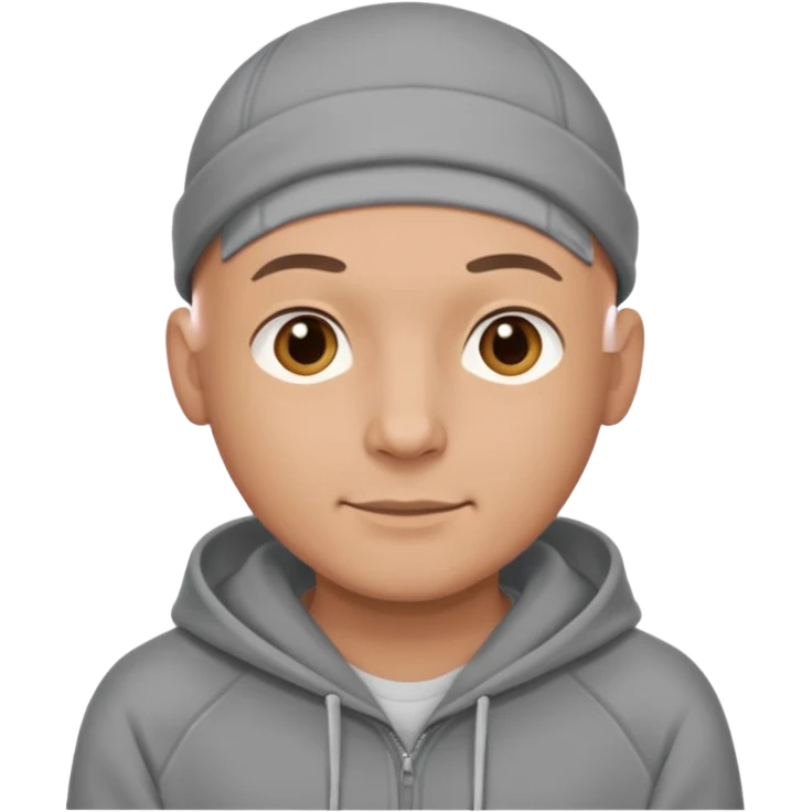 CUte bald man in hoody emoji