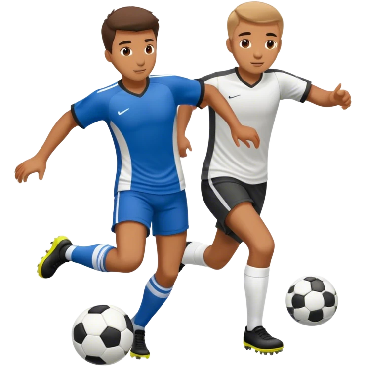 Men playing soccer emoji