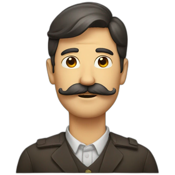 A man with a mustache emoji