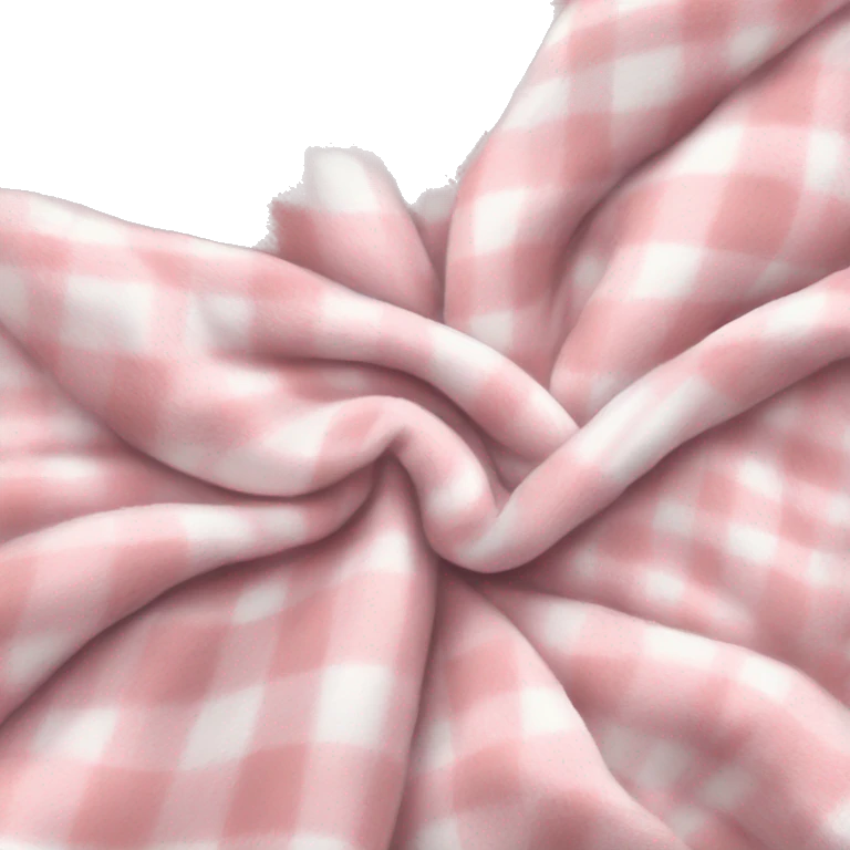 Light pink plaid fluffy blanket folded emoji