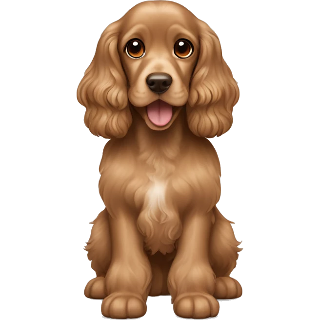 Light brown Cocker spaniel ￼no white emoji